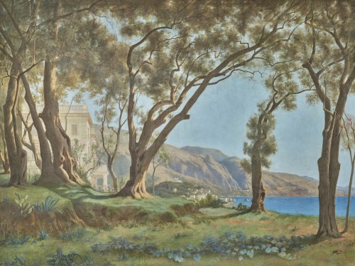 Adolphe Irénée Guillon (1829 - 1896 ) - Baie de Saint Jean Cap Ferrat