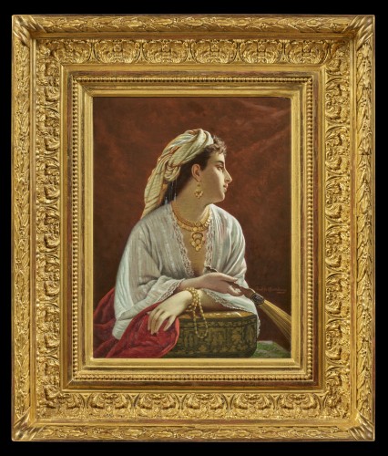 Louis Emile Pinel de Grandchamp (1820-1894) La belle Orientale - Tableaux et dessins Style 