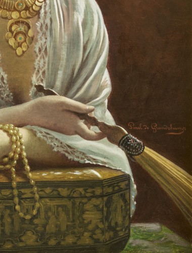 XIXe siècle - Louis Emile Pinel de Grandchamp (1820-1894) La belle Orientale