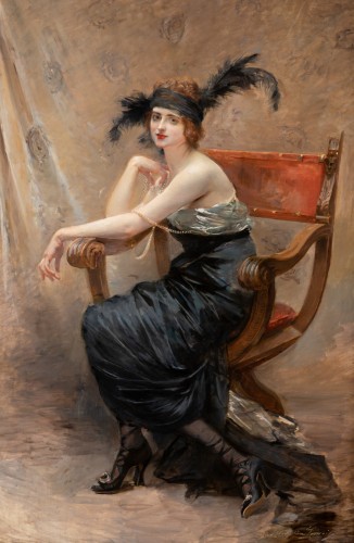 Antiquités - Presumed portrait of Anna de Noailles - Madeleine Lemaire (1845 - 1928)