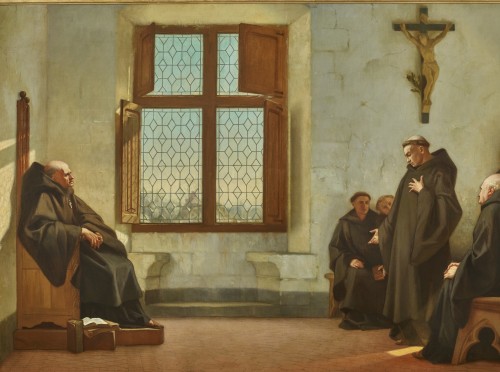Eugène Appert (1814 - 1867) - La Confession au couvent - Tableaux et dessins Style 
