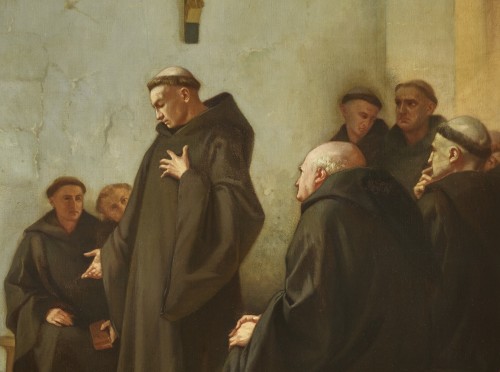 Eugène Appert (1814 - 1867) - La Confession au couvent - Segoura Fine Art