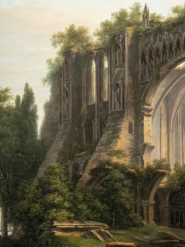 Animated landscape around a Cathedral ruin, Fleury Epinat (1764-1830) - 