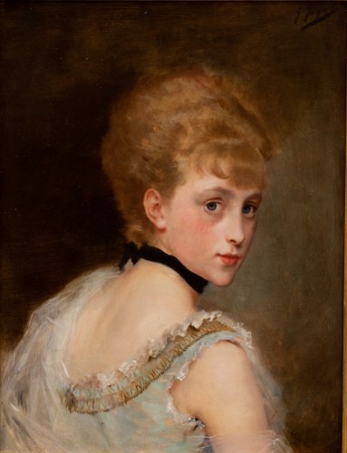 Gustave Jacquet (1846-1909) - Portrait d'une élégante