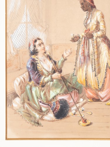 Paintings & Drawings  - Turkish Women, Giovanni Jean Brindesi (1826 – 1888)