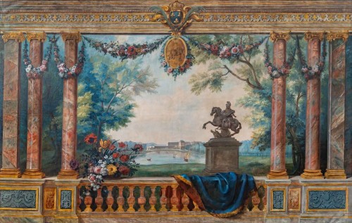 Vue de la pièce d’eau des Suisses et de l’Orangerie du château de Versailles