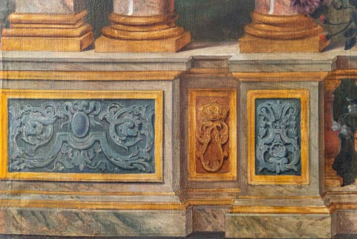 Vue de la pièce d’eau des Suisses et de l’Orangerie du château de Versailles - Tableaux et dessins Style 