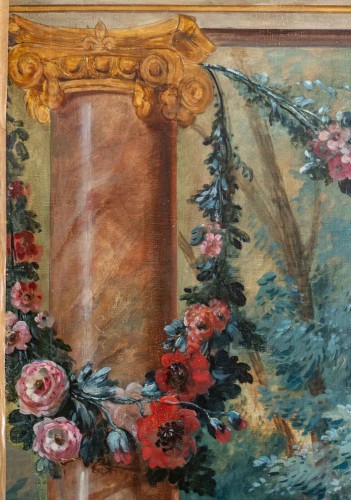 Tableaux et dessins Tableaux XIXe siècle - Vue de la pièce d’eau des Suisses et de l’Orangerie du château de Versailles