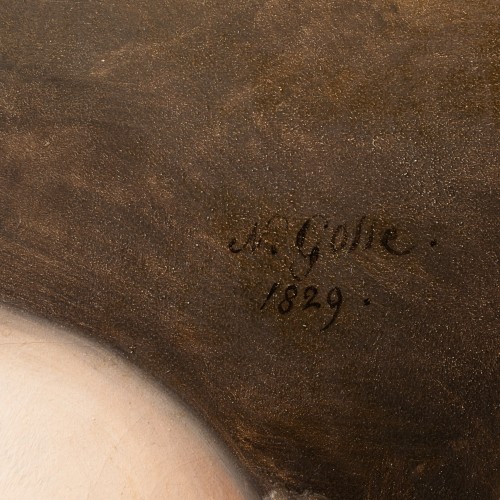 XIXe siècle - Portrait d’Aglaé Françoise Lebe Gigun signé Nicolas Gosse 1829