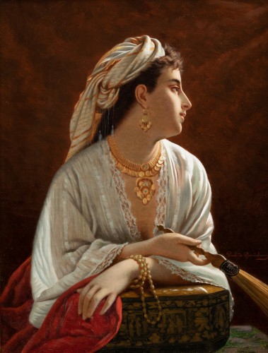 La Belle Orientale - Louis Emile Pinel de Grandchamps (1820-1894) 