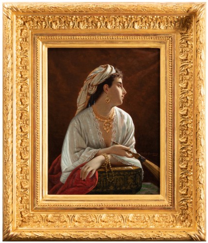 Tableaux et dessins Tableaux XIXe siècle - La Belle Orientale - Louis Emile Pinel de Grandchamps (1820-1894) 