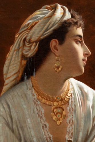 La Belle Orientale - Louis Emile Pinel de Grandchamps (1820-1894)  - Segoura Fine Art