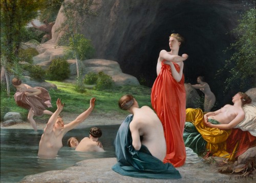 Diana and her nymphs surprised by Actaeon - Armand Cambon (1819-1885)