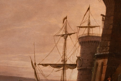 Francesco Fidanza (1747-1819) Éruption du Vésuve depuis la baie de Naples - Segoura Fine Art