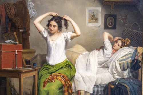 Tableaux et dessins  - Jean-Augustin Franquelin (1798-1839) Le Lever