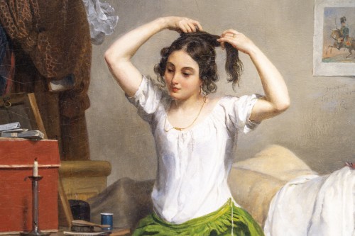 XIXe siècle - Jean-Augustin Franquelin (1798-1839) Le Lever