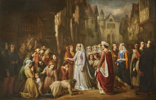 Pierre Albert Roberti, La reine Blanche de Castille délivrant des prisonniers, 1847