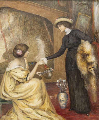 Louis Marie Ridel (1866 - 1937) , L’atelier d’artiste