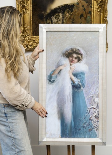 XIXe siècle - Delphin Enjolras (1857-1945) - Allegorie de l"hiver