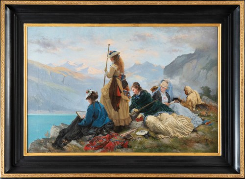 Auguste BACHELIN (1830-1890) Sur l'Alpe