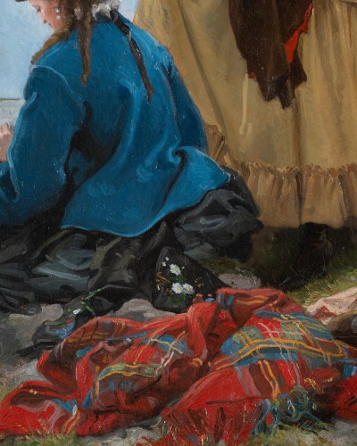 Paintings & Drawings  - Auguste BACHELIN (1830-1890) Sur l'Alpe