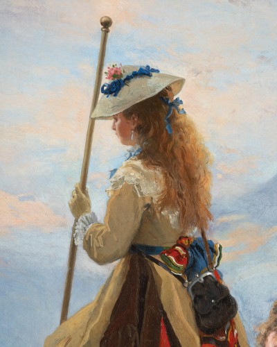 Auguste BACHELIN (1830-1890) Sur l'Alpe - 