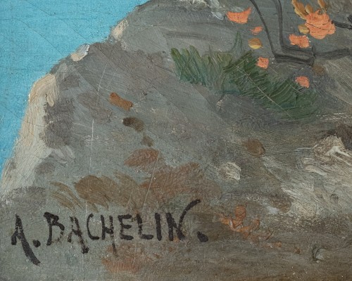 Auguste BACHELIN (1830-1890) Sur l'Alpe - 