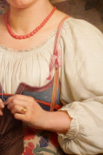 Louis Faivre-Duffer (1818-1897) - Portrait de femme - Segoura Fine Art