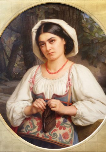  - Louis Faivre-Duffer (1818-1897) - Portrait de femme