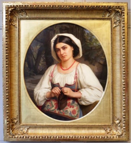 Antiquités - Louis Faivre-Duffer (1818-1897) - Portrait de femme