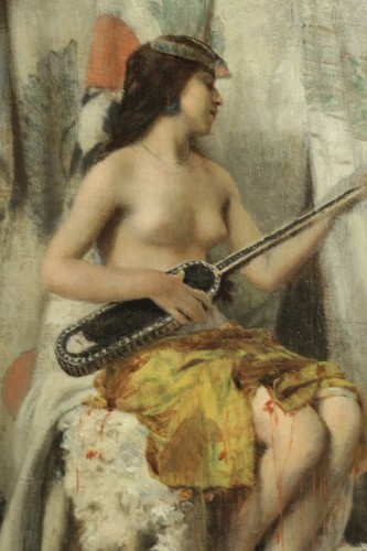 Paintings & Drawings  - Henri Regnault (1843-1871) - Young Oriental woman