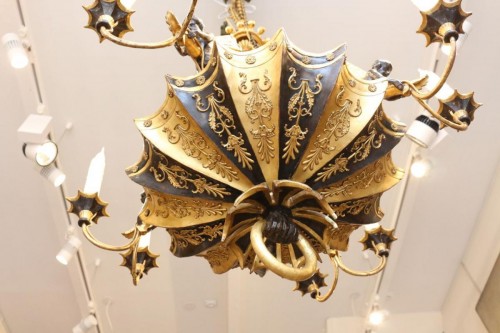 Lustre en bois d'époque Directoire - Luminaires Style Directoire