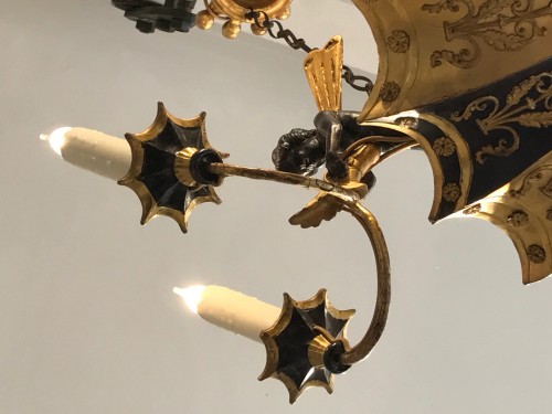 Lustre en bois d'époque Directoire - Segoura Fine Art