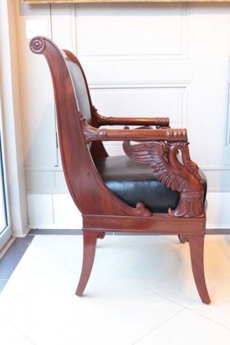 Seating  - Large Fauteuil in mahogany  by Pierre-Antoine Bellangé (1757-1827)