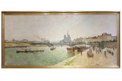 Eugène Giraud (1849 - 1937) - Panoramic view of Paris