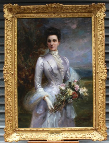 Antiquités - Fréderic Vallet Bisson (1862-1949) - Portrait of Louise de Bonneval