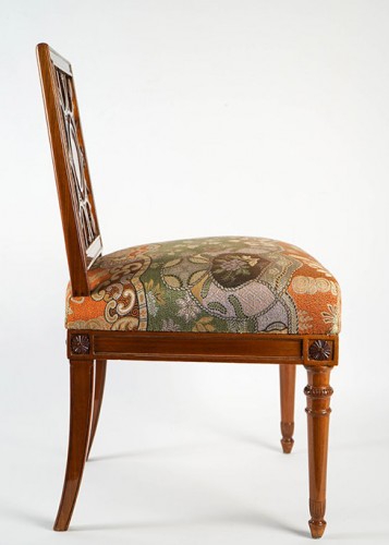 Suite de quatre chaises basses d'époque Lous XVI estampille Georges Jacob - Segoura Fine Art