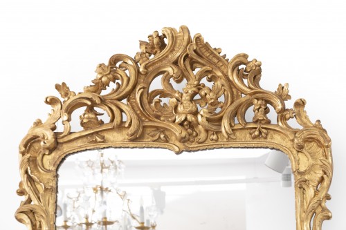 Grand miroir Louis XV - Miroirs, Trumeaux Style Louis XV