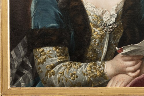 Tableaux et dessins Tableaux XVIIIe siècle - Portrait présumé de Marie Brûlart de La Borde duchesse de Luynes (vers 1684-1763)