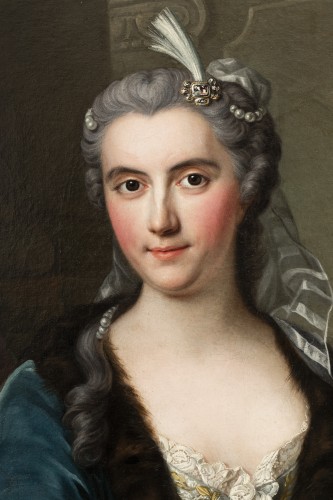 Antiquités - Portrait présumé de Marie Brûlart de La Borde duchesse de Luynes (vers 1684-1763)