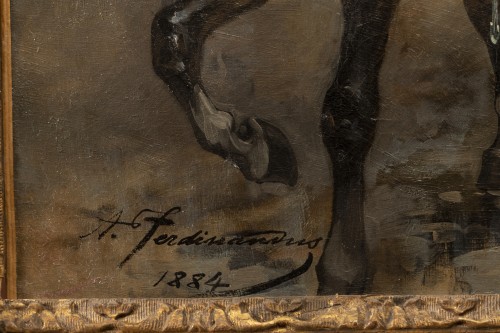 Tableaux et dessins Tableaux XIXe siècle - Ferdinandus Alexandre (Mort en 1888) - Scène de la vie parisienne