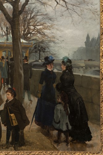 XIXe siècle - Ferdinandus Alexandre (Mort en 1888) - Scène de la vie parisienne