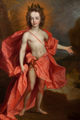 Portrait d’enfant en Apollon - Atelier de Largillière Ecole française - Tableaux et dessins Style 