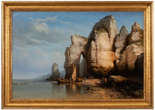 Falaises de Flamborough Head - Charles Joseph Kuwasseg (1802 - 1877)