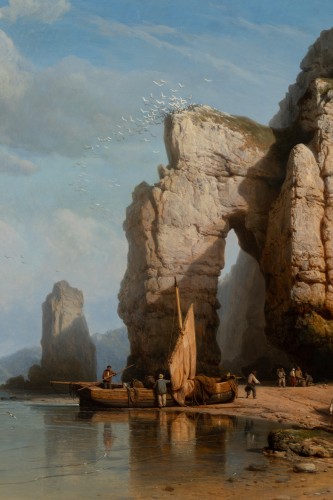 Antiquités - Falaises de Flamborough Head - Charles Joseph Kuwasseg (1802 - 1877)