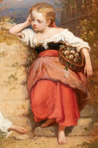 Enfants dans un parc - Amédée Ternante-Lemaire (1821 – 1900) - Segoura Fine Art
