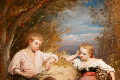  - Enfants dans un parc - Amédée Ternante-Lemaire (1821 – 1900)