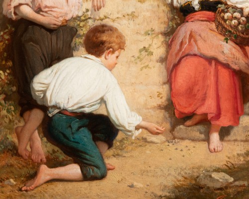 Antiquités - Enfants dans un parc - Amédée Ternante-Lemaire (1821 – 1900)