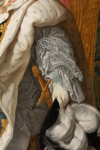 Portrait of Louis XV in coronation attire, french school of the 9th century - 