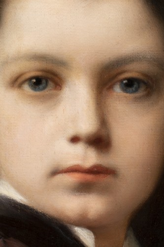 Antiquités - Young girl Portrait  - Nathaniel Sichel (1843 -1907)